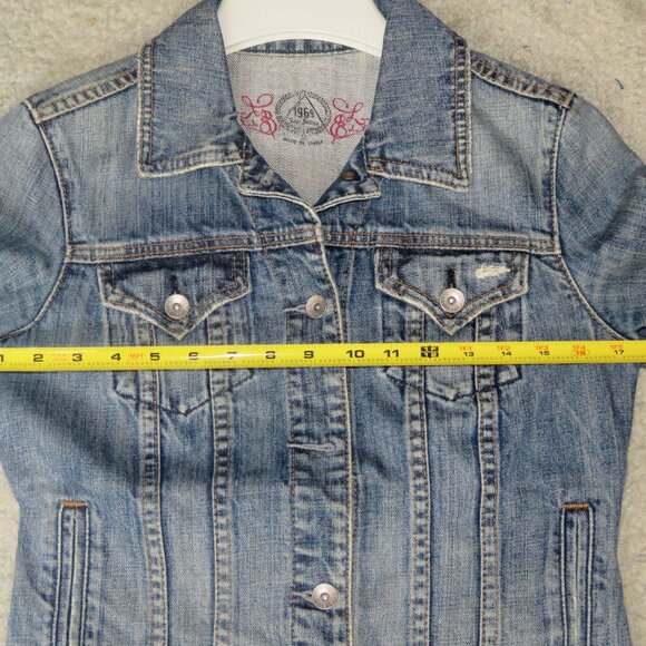 Vintage Gap 1969 Limited Edition Distressed Blue Denim Jean Jacket XS - Picture 11 of 16